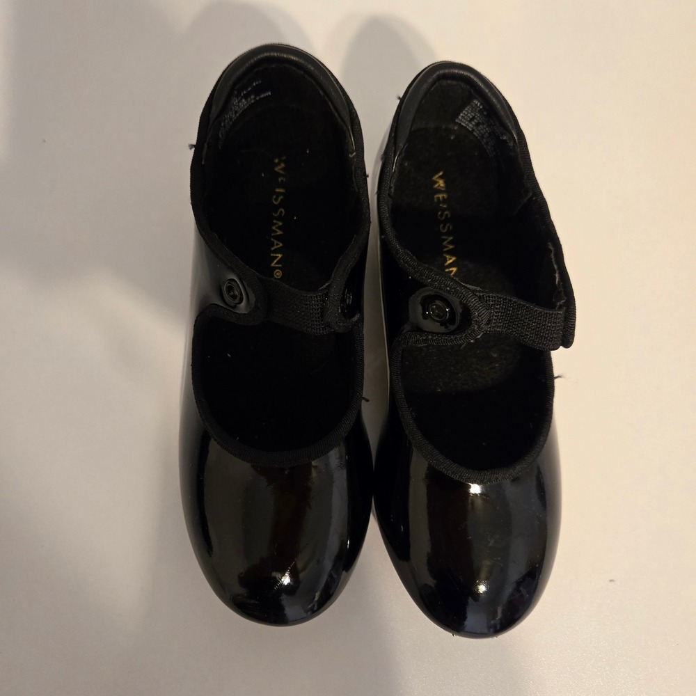 Weissman Black Patent Tap Shoes Style W600 Kids Size 11CM